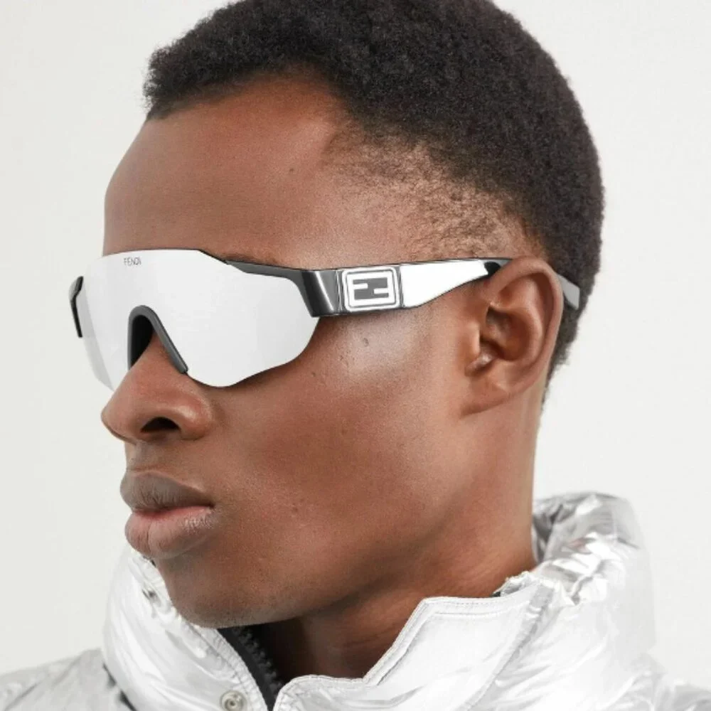 NEW Fendi - Frameless Acetate Sunglasses  FE40088U-Y 01C - Picture 2 of 5